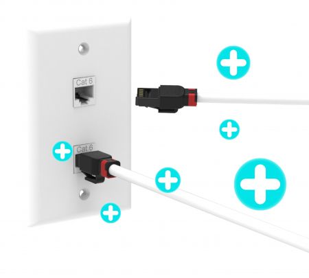Cable de parche antibacterial - CRXCabling Cable de parche antibacterial